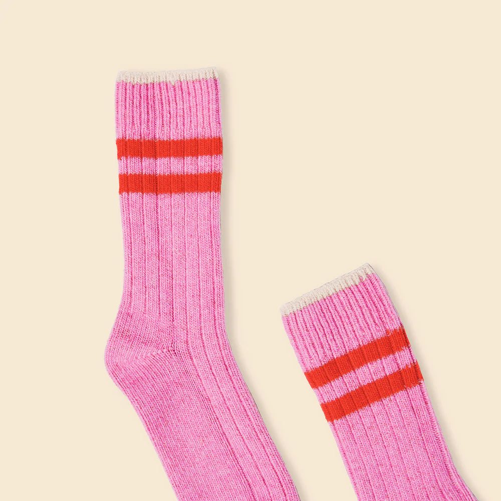Knitted Wool Socks – Pink