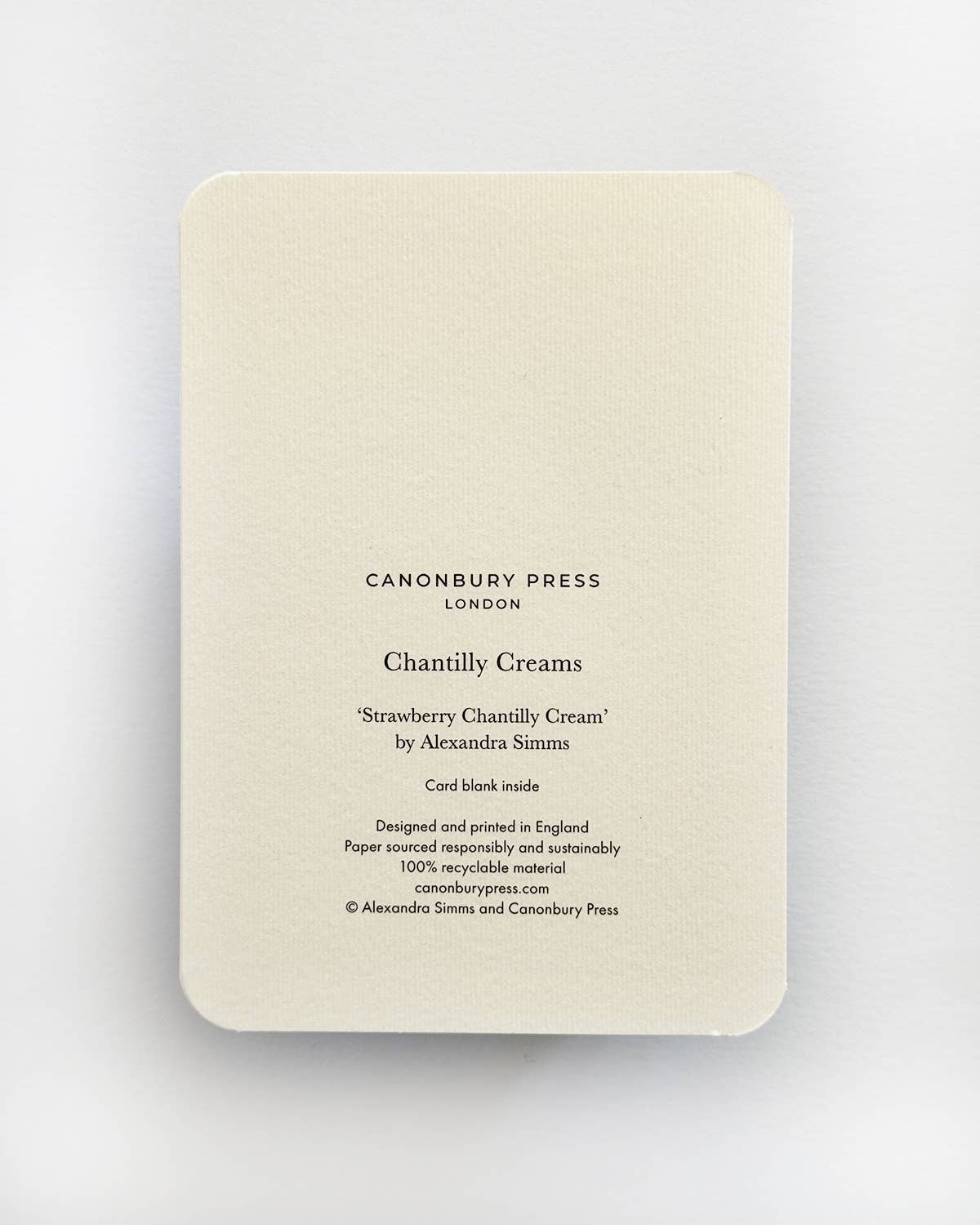 Strawberry Chantilly Cream Greeting Card