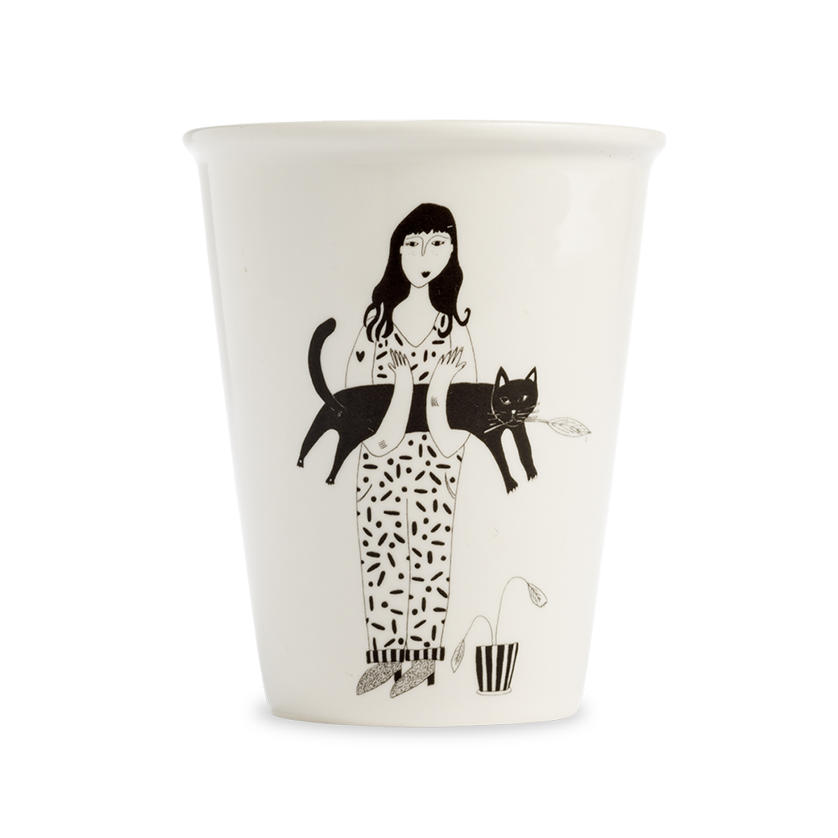 Cup black cat