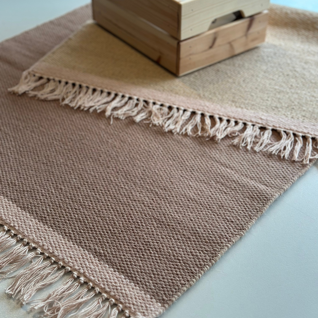 Rug - Kelim - Solid Clay - 70x130cm: 70x130 cm.