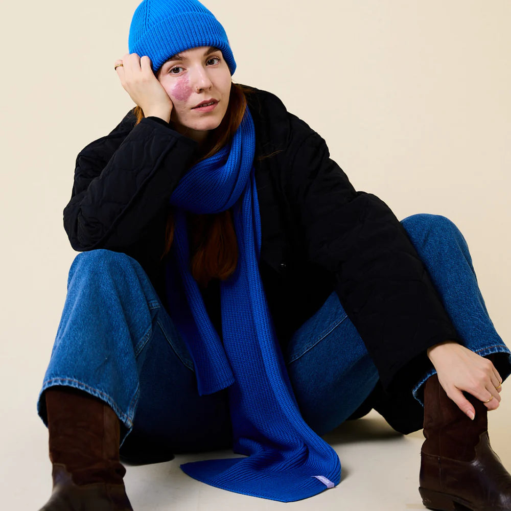 Scarves made of Merino Wool - Night Blue