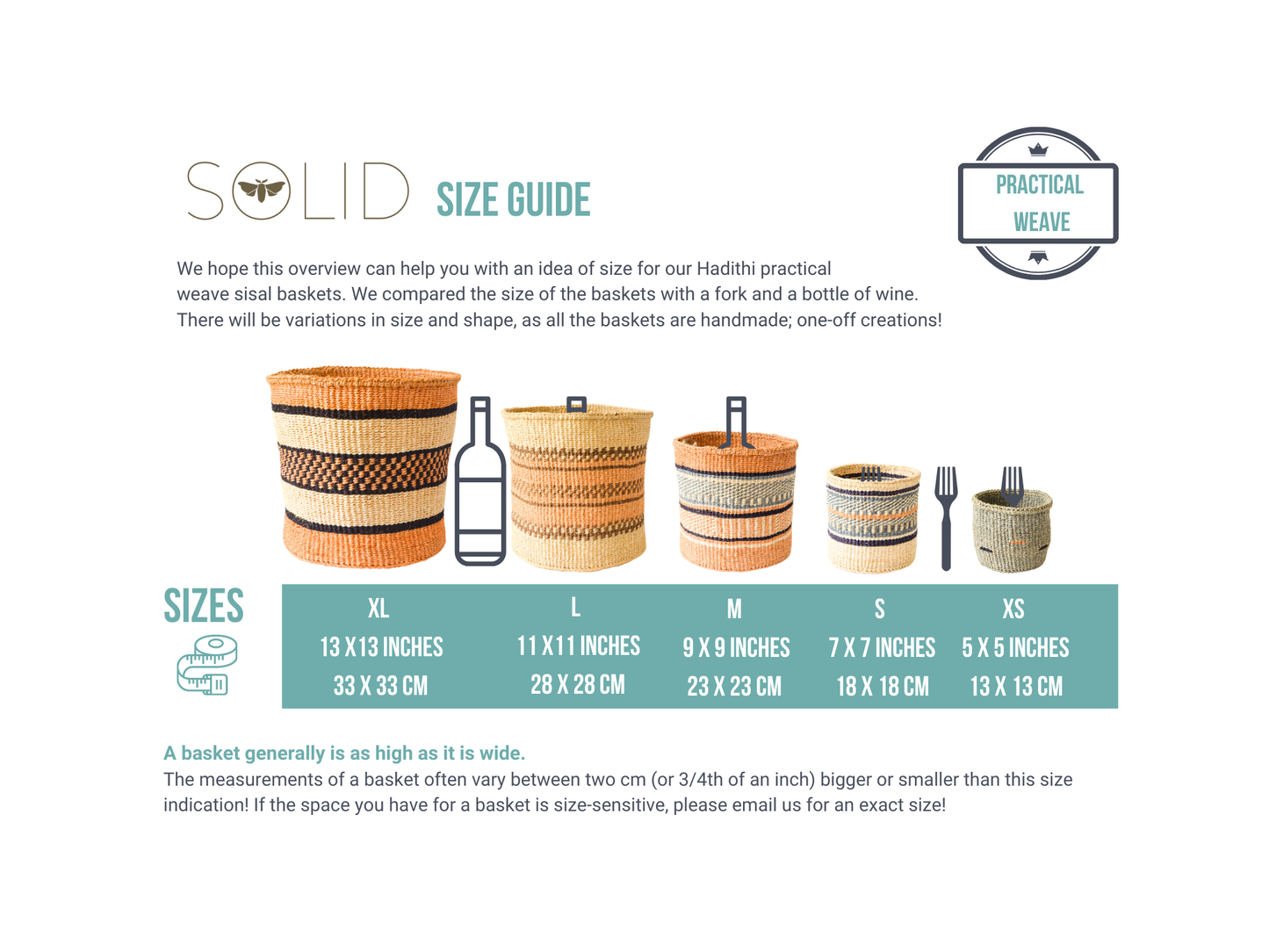 Hadithi Zebra Basket - Practical Weave: Red / S & M