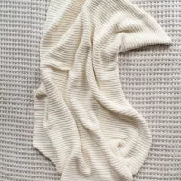 Neunest Knitted Organic Cotton Throw – Ecru