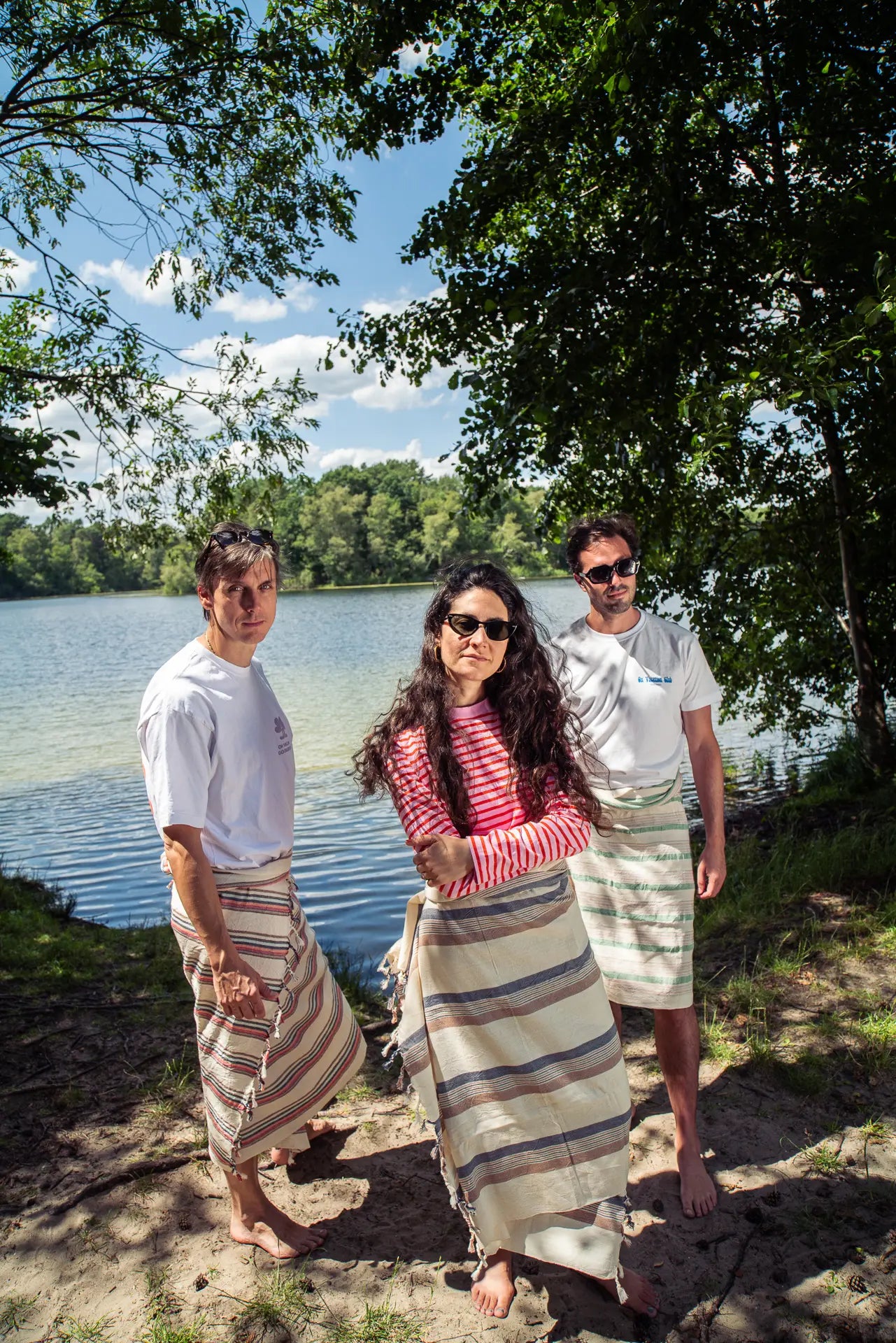 Traditional Hamam Towel – Handwoven – Green Lines