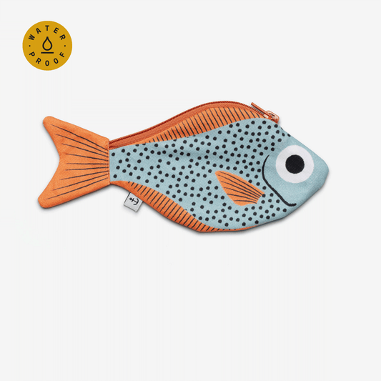 Sweeper fish purse or keychain (aqua): Purse