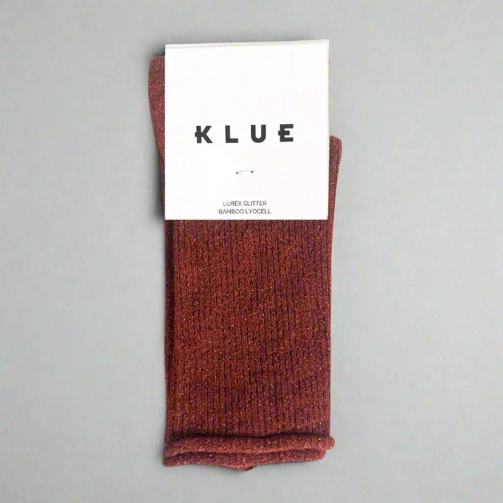 KLUE Glitter Lurex socks in eco-friendly Lyocell | Red: 36-40