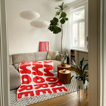 Klekks No. 11 - Wool Blanket: Red