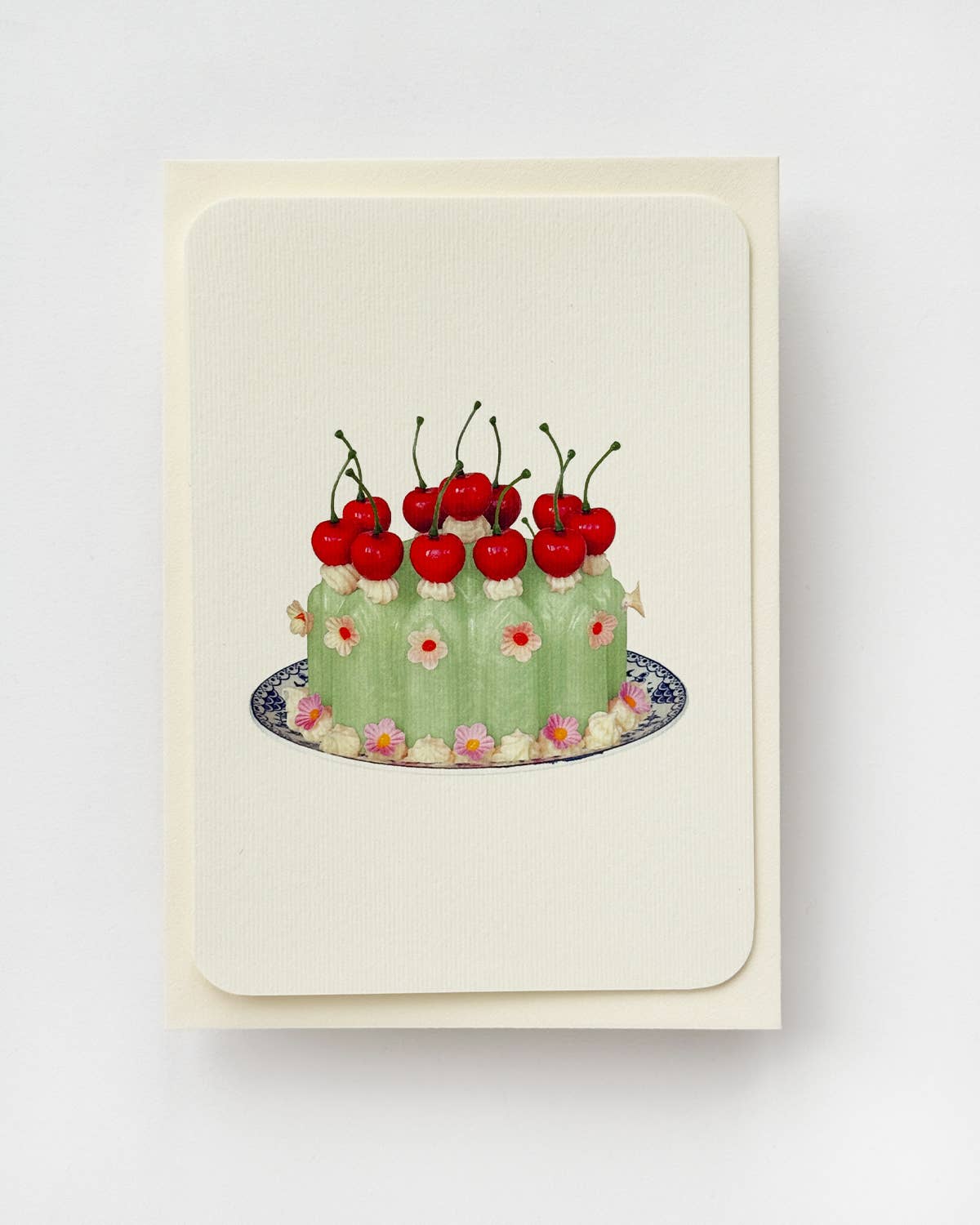 Chartreuse Cream Blancmange Greeting Card