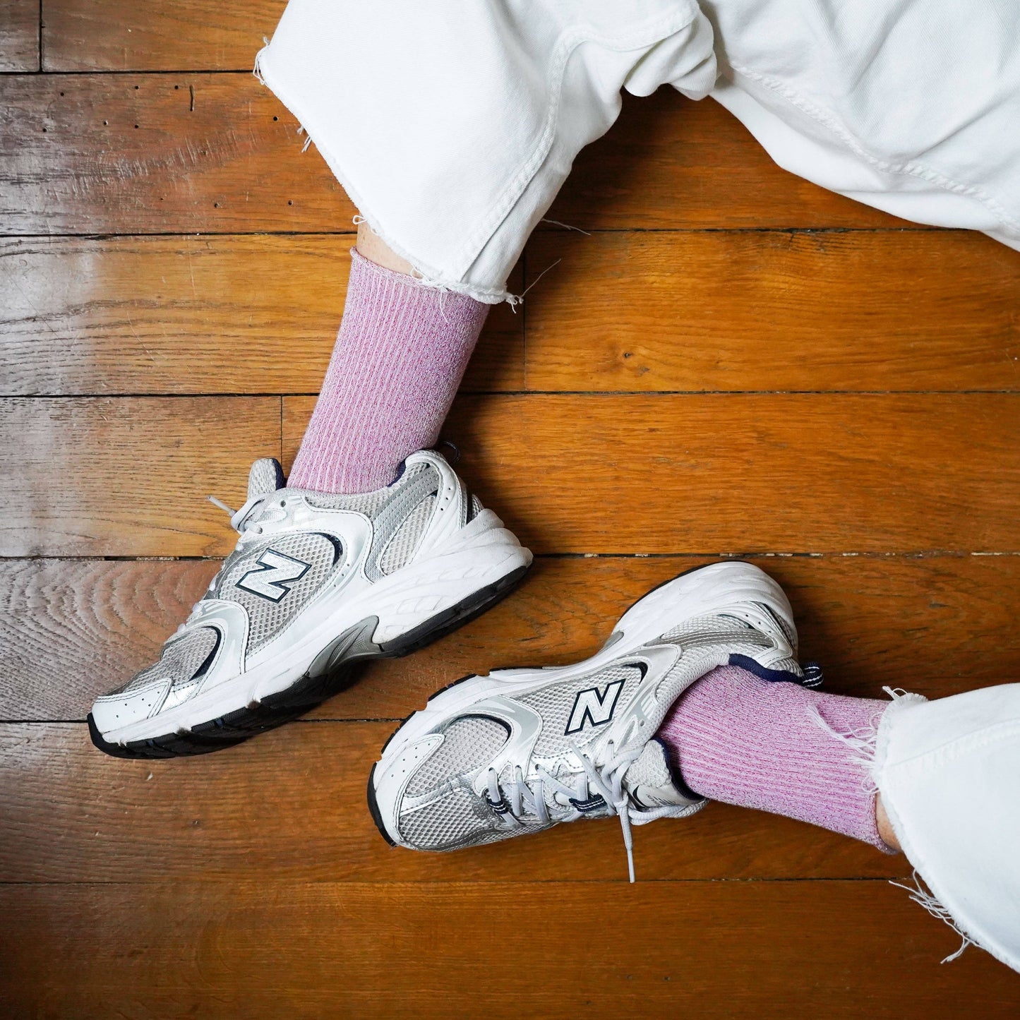 KLUE Glitter Lurex socks in eco-friendly Lyocell | Pink: 36-40