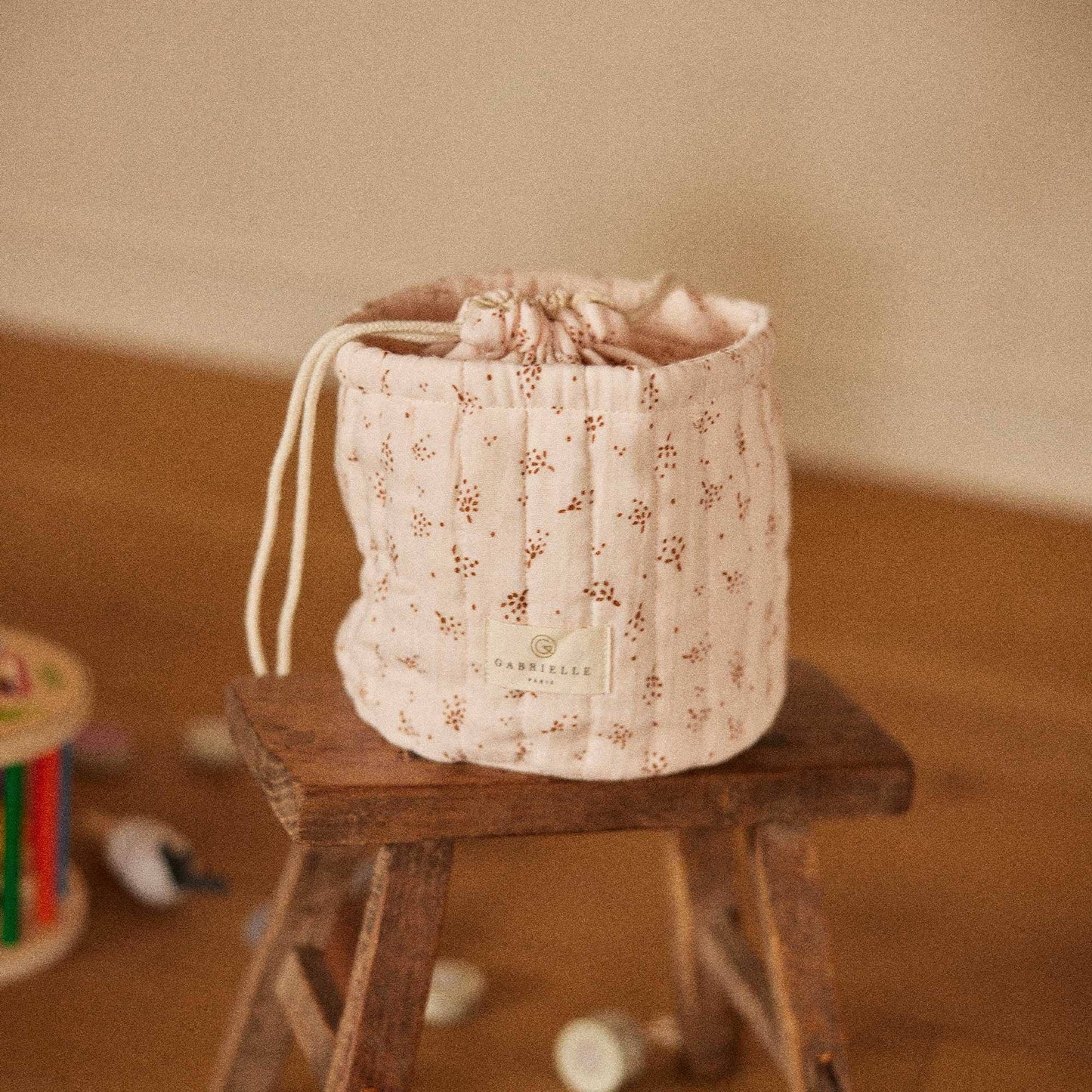 SMALL SPARKLE STORAGE POUCH: Etincelle Eucalyptus