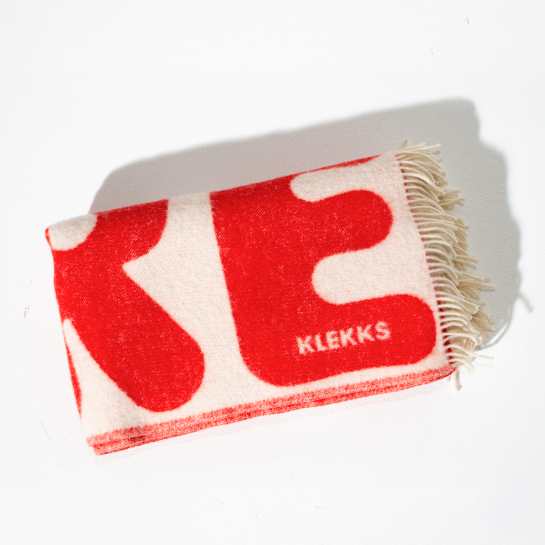 Klekks No. 11 - Wool Blanket: Red