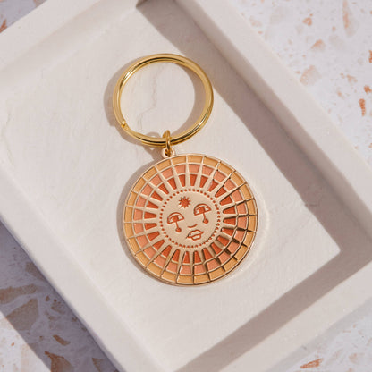 Sun Enamel Keychain: Loose