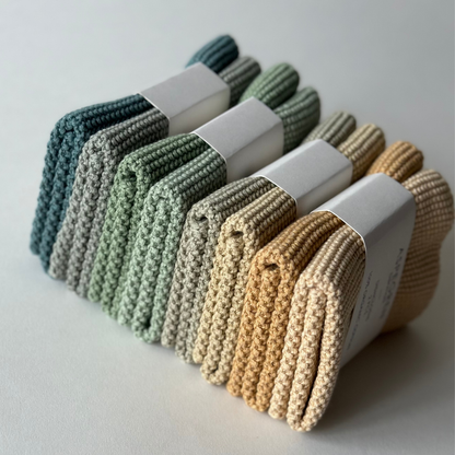 Knitted Dishcloths – Solid – Durable Quality: 25x25 cm