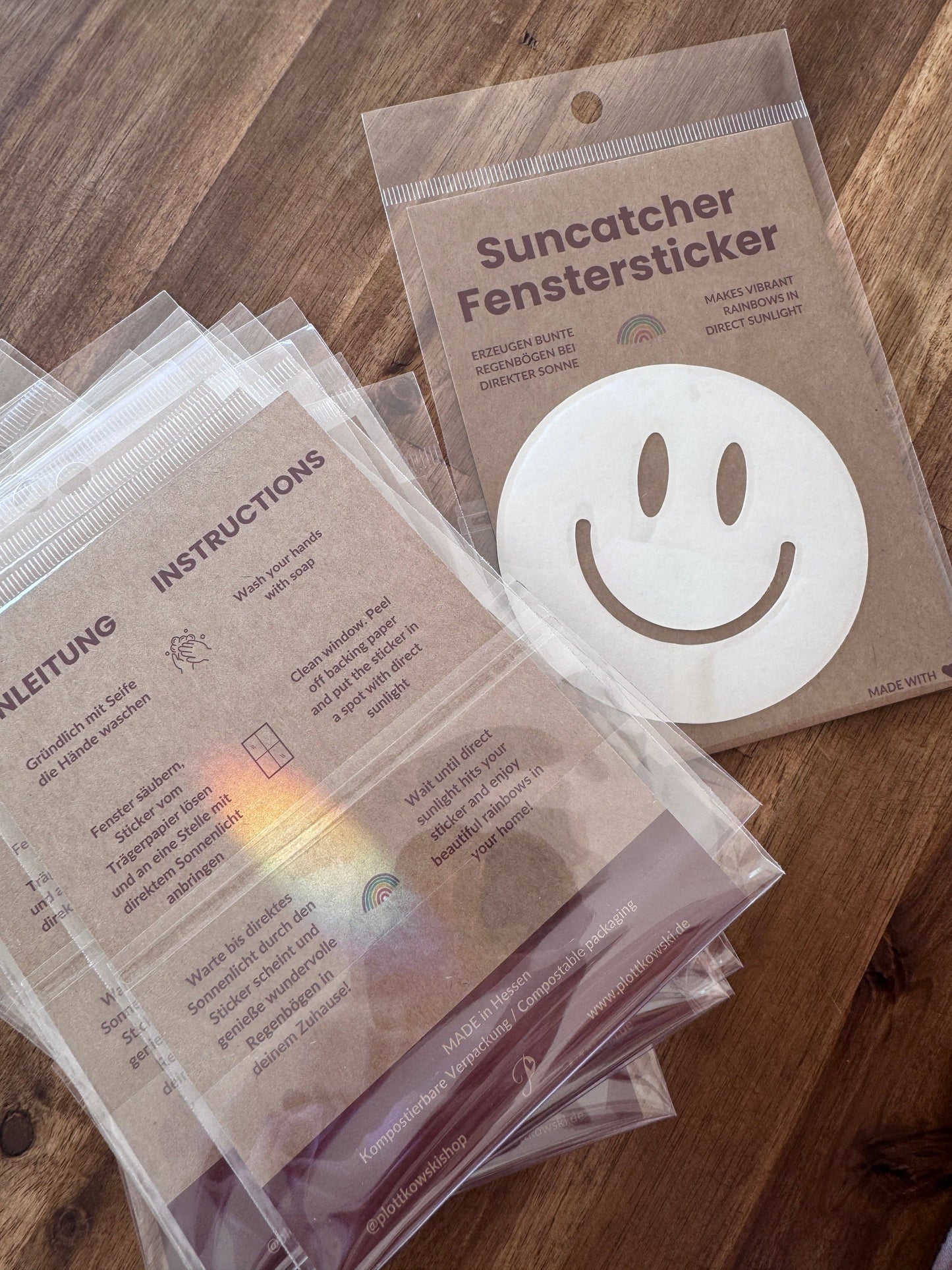 Suncatcher Window Sticker Smile, Smiley Sticker, Prism
