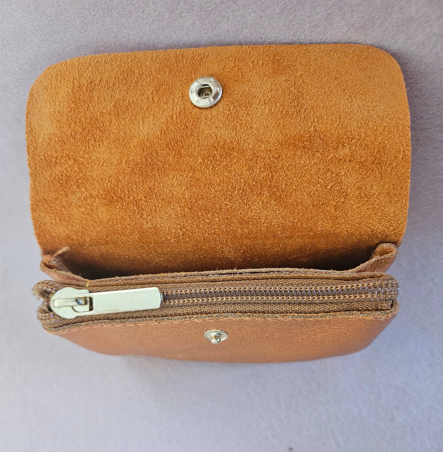 Metallic leather Kangoo wallet: Leo Clear