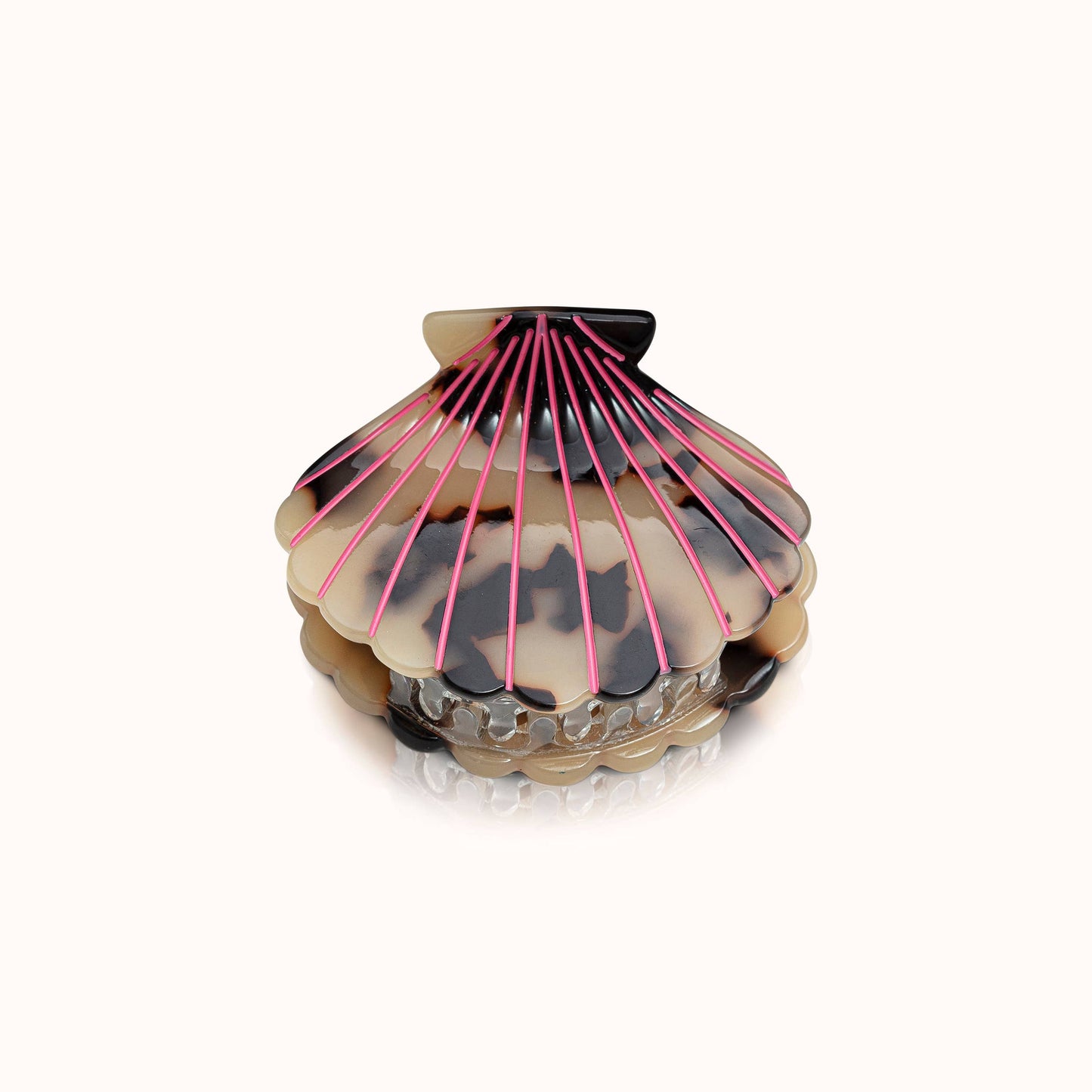 Hair Clip Muschelform Pink Leo