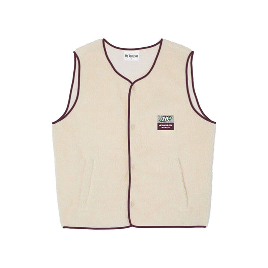 Wanderlust Fleece Vest - Beige: Beige