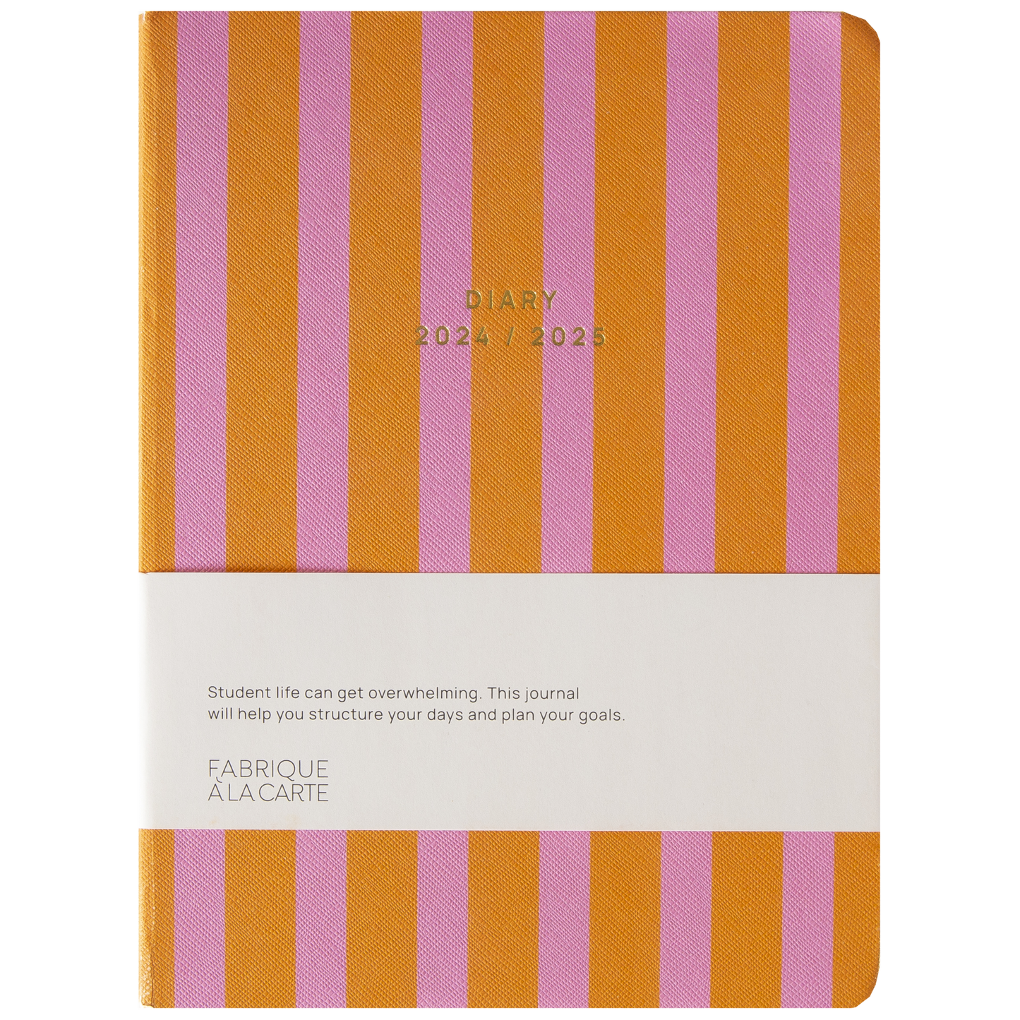 Fabrique School Diary 2024/2025 - Stripes Orange Pink: Orange Pink