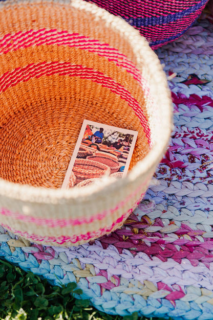 Handwoven Sisal Baskets - Colourful hues - XXL