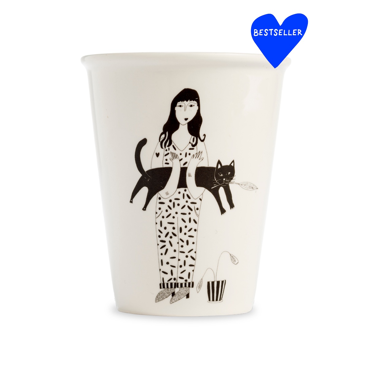 Cup black cat
