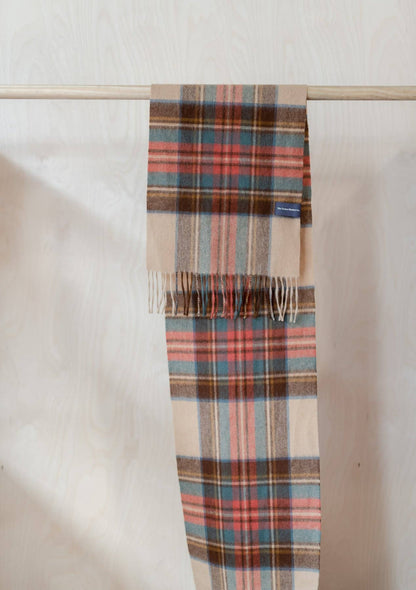 Lambswool Scarf in Stewart Dress Antique Tartan