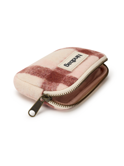 Lili pink tartan coin purse