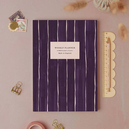 Pinstripe Weekly Planner | Undated Weekly Organiser