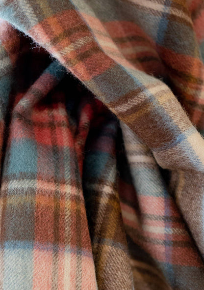 Lambswool Scarf in Stewart Dress Antique Tartan