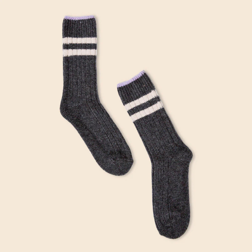 Knitted Wool Socks – Grey