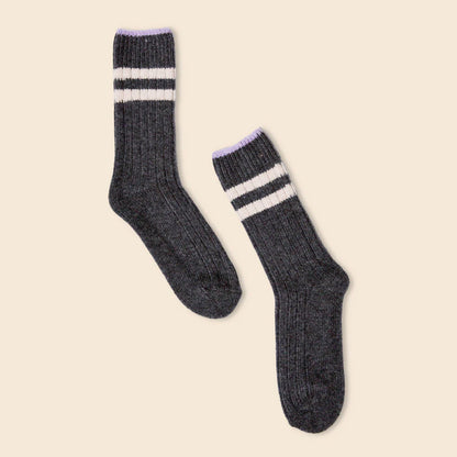 Knitted Wool Socks – Grey