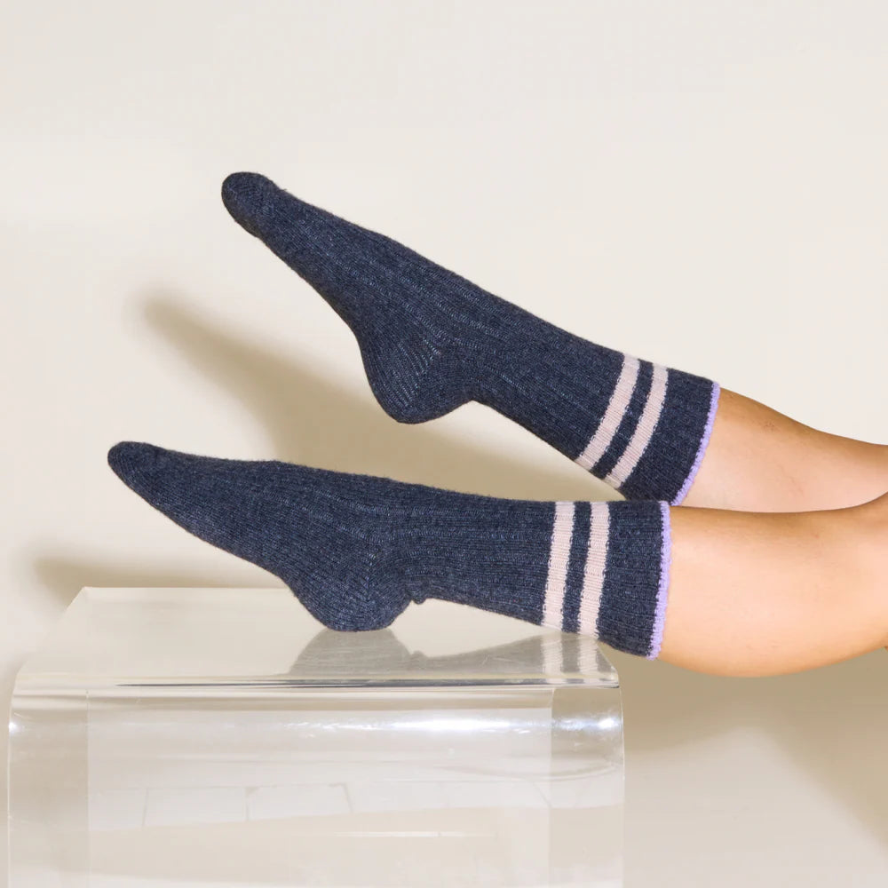 Knitted Wool Socks – Grey