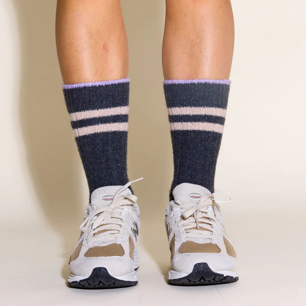 Knitted Wool Socks – Grey
