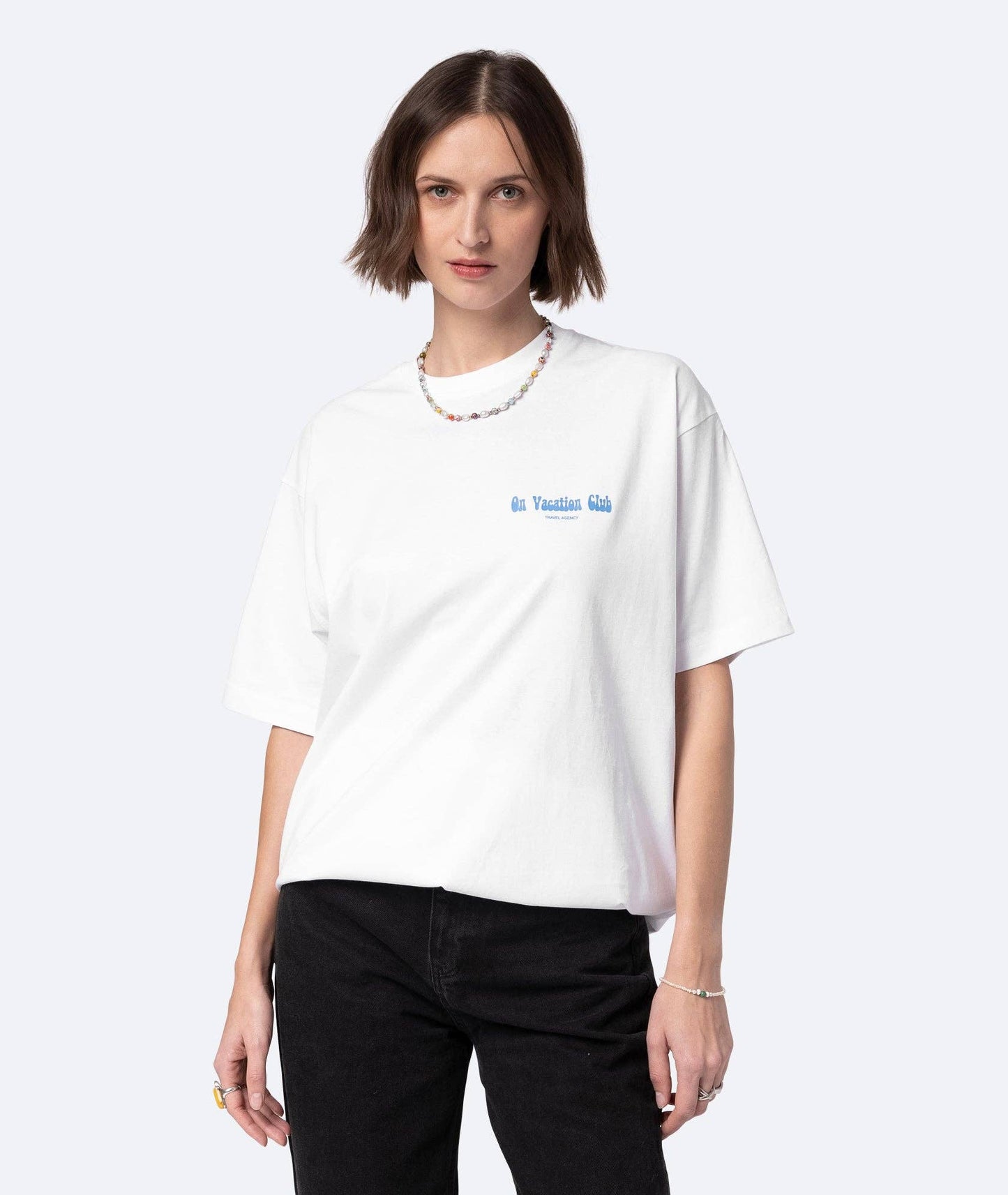 Beach Day T-Shirt - White: White / L