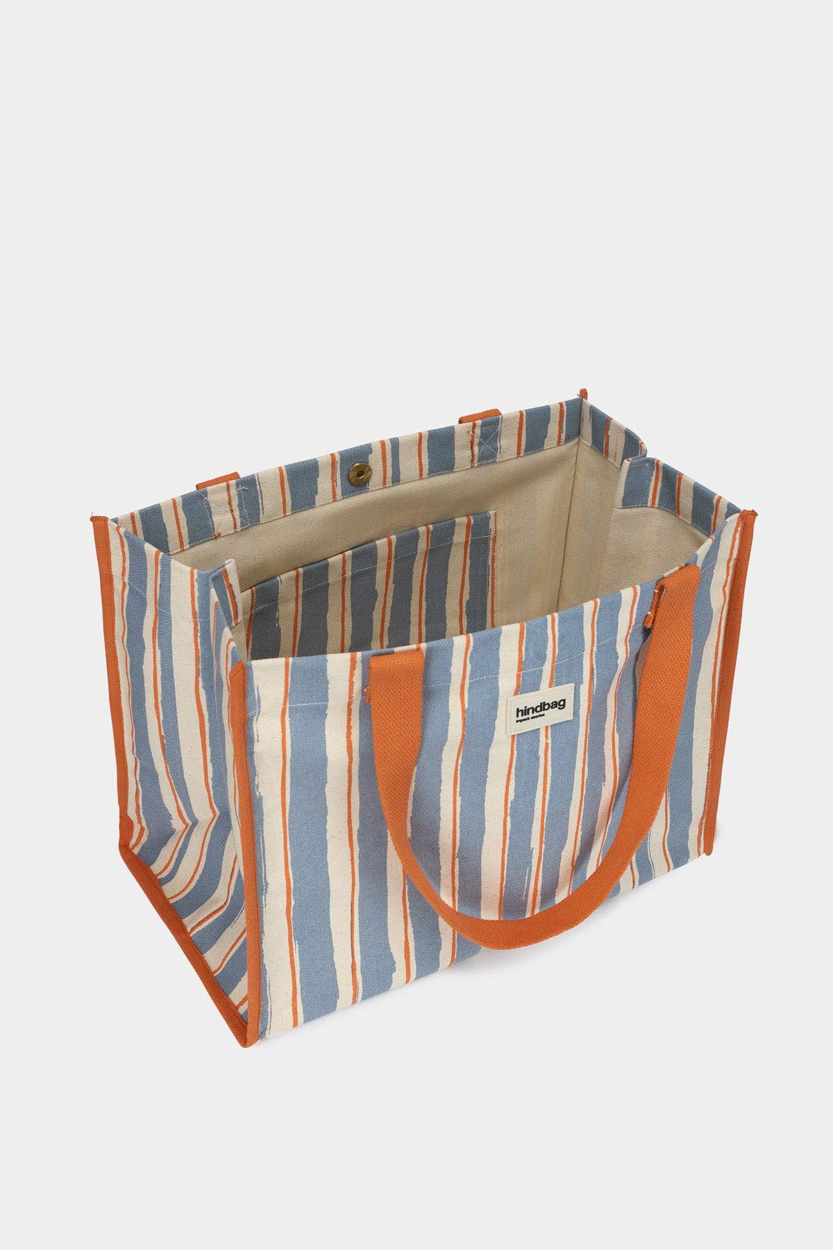 Claude tote bag orange and blue stripes