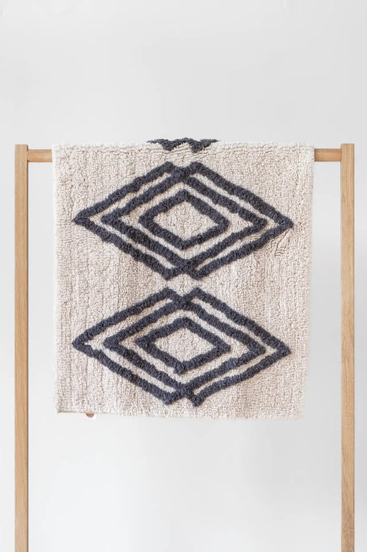 Hand Tufted 100% Cotton Bath Mat – Geometrical Lines