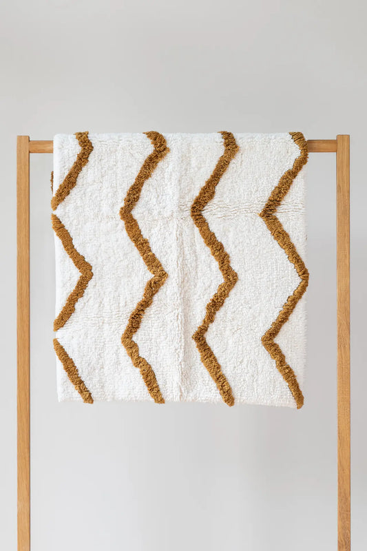 Hand Tufted 100% Cotton Bath Mat – Zig Zag