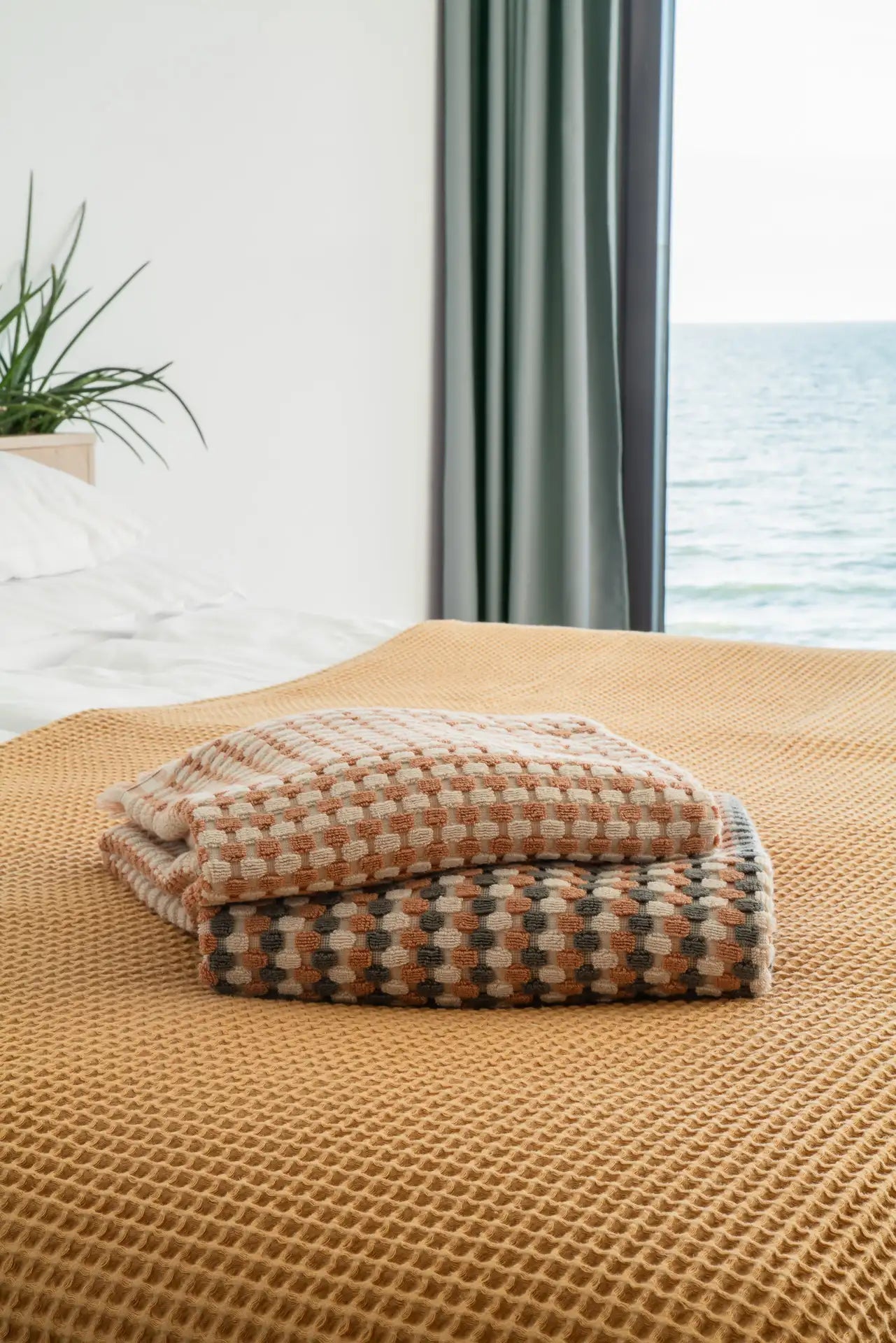 Waffle 100% Cotton Blanket/ Bed Cover