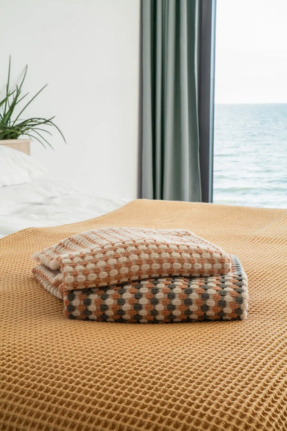 Waffle 100% Cotton Blanket/ Bed Cover