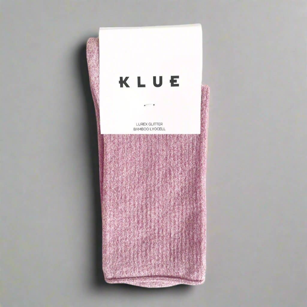 KLUE Glitter Lurex socks in eco-friendly Lyocell | Pink: 36-40
