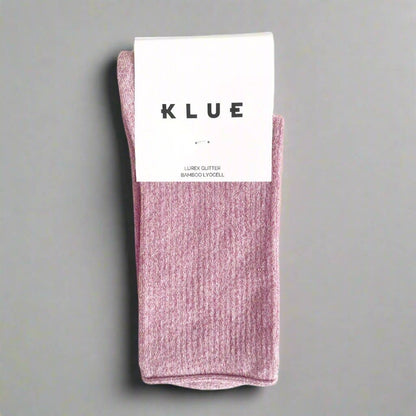 KLUE Glitter Lurex socks in eco-friendly Lyocell | Pink: 36-40