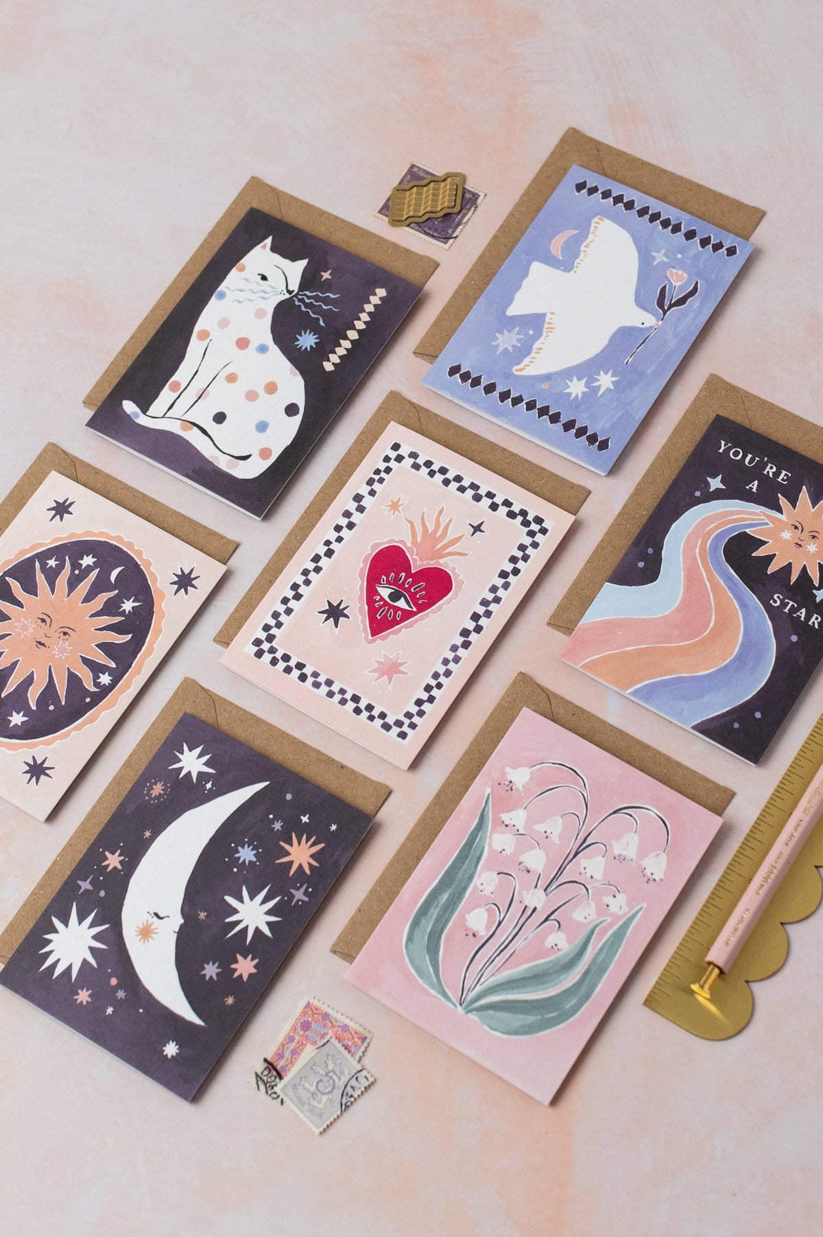 Dove Mini Cards | Blank Mini Cards | Mini Greeting Cards