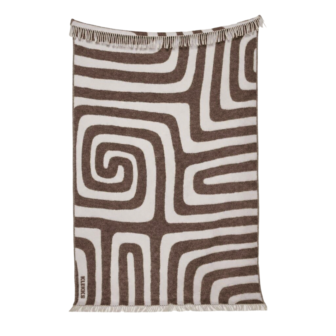 Klekks No. 34 - Wool blanket: Grün