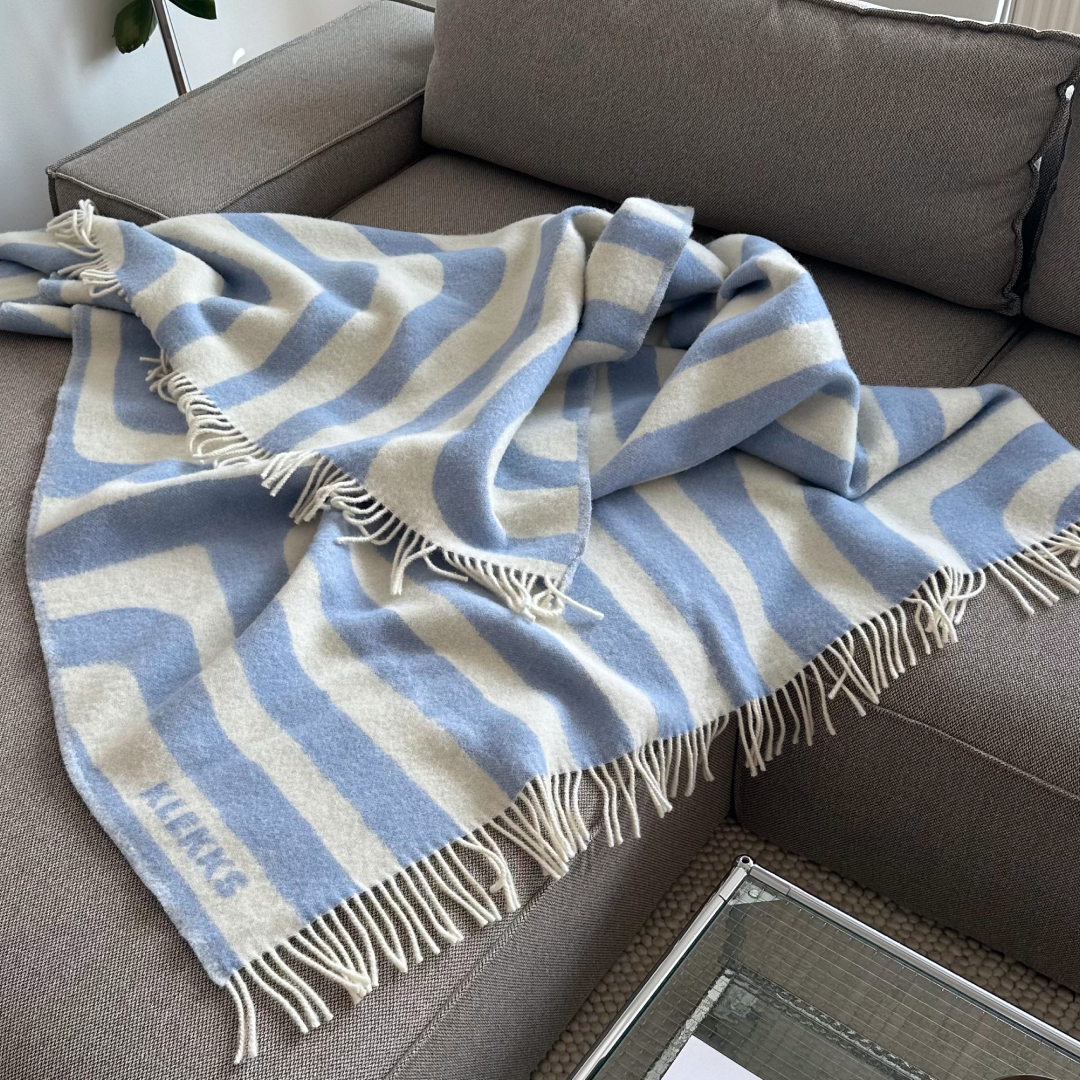 Klekks No. 34 - Wool blanket: Grün
