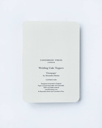 Wedding Cake Topper Champagne Greeting Card | Engagement