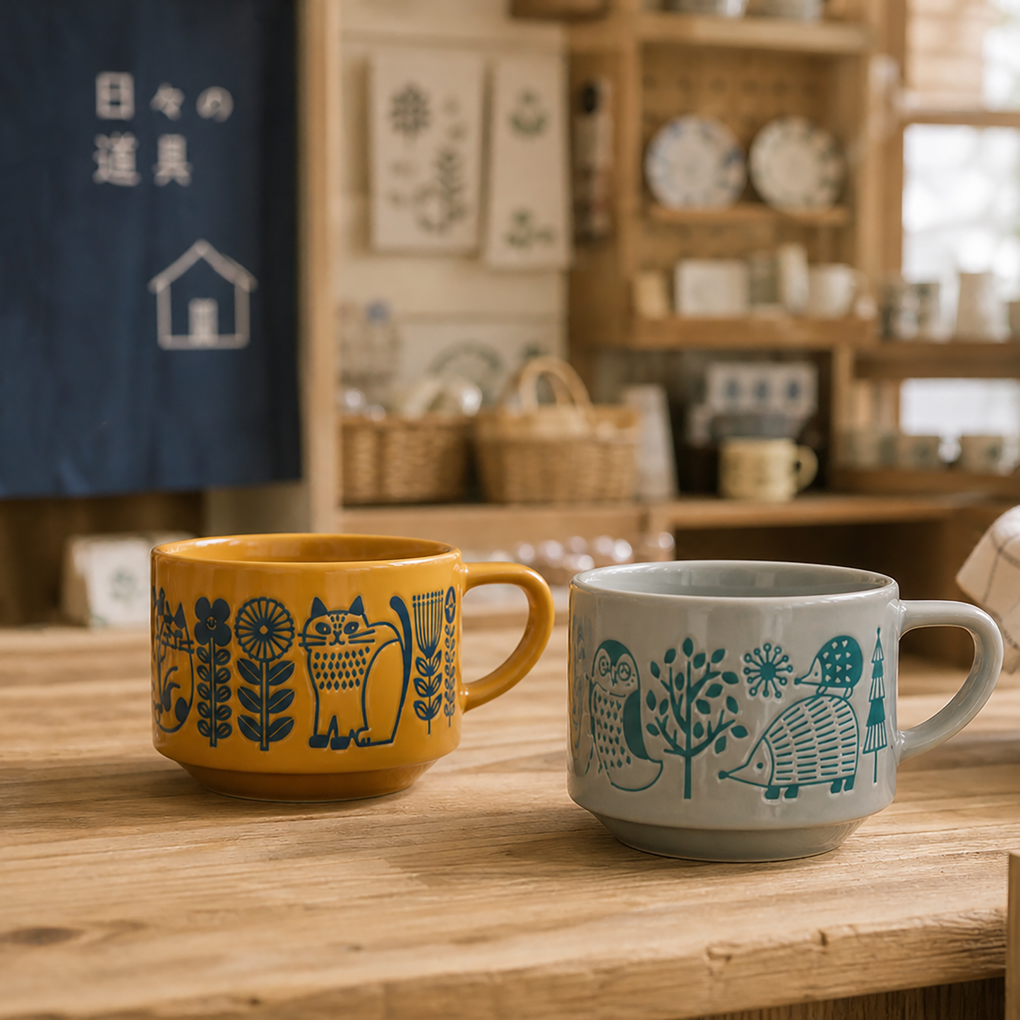 DECOLE coffee cup with embossed animal motif: Chien