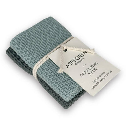 Knitted Dishcloths – Solid – Organic Kitchen Textiles: 25x25 cm