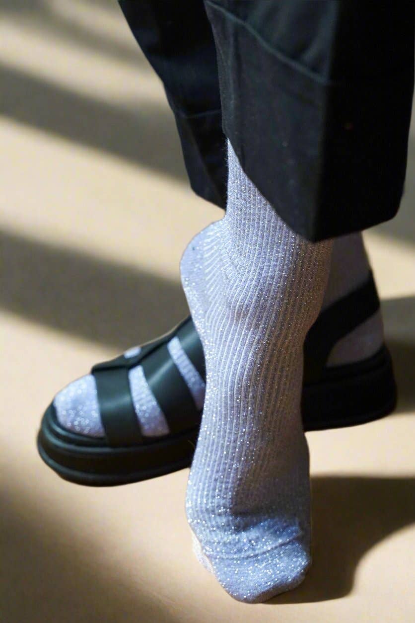KLUE Glitter Lurex socks in eco-friendly Lyocell | Lilac: 36-40