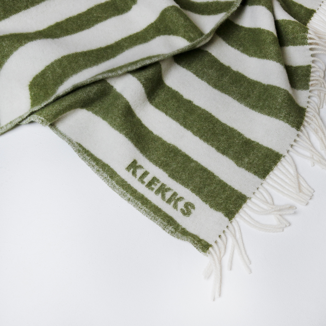 Klekks No. 34 - Wool blanket: Grün