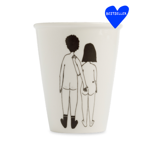 Cup naked couple back