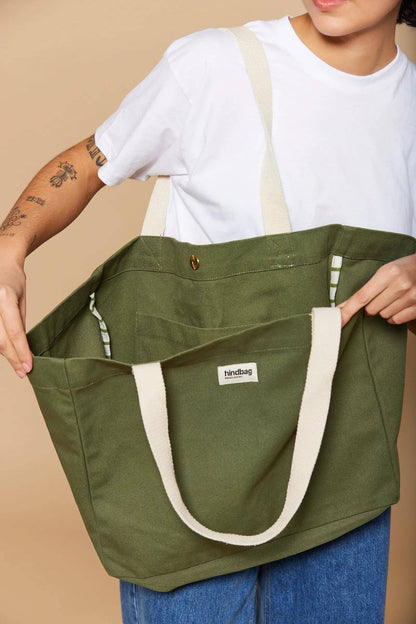 Claude Olive green tote bag